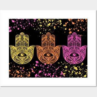 Trippy Hamsa Posters and Art